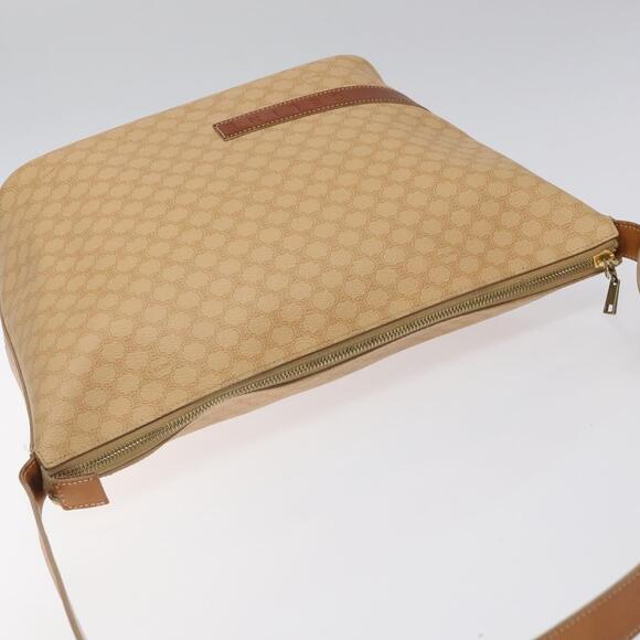 CELINE Macadam Canvas Shoulder Bag Pvc Leather Beige Gold - Picture 6 of 13